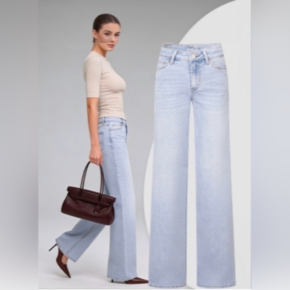 Oneso Mid Rise Wide Leg Jeans Size 26 (US Size 3) NWT